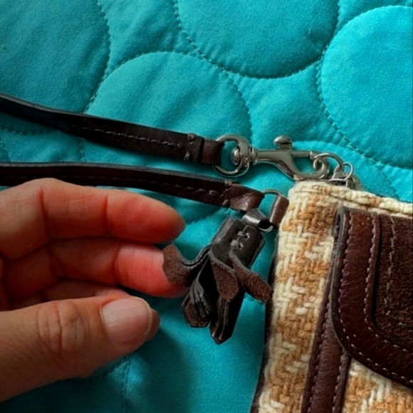 Coach Brown and Cream Clutch - Picture 2 of 6